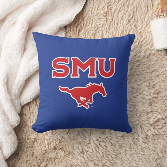 SMU Mustangs Throw Pillow (Blanket)