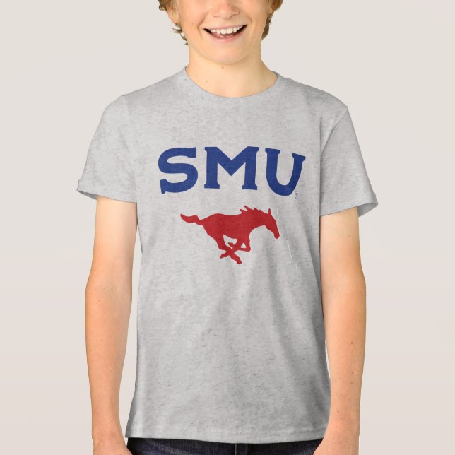 SMU Mustangs Tri-Blend Shirt (Front)