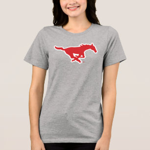 SMU Mustangs Tri-Blend Shirt