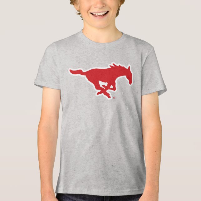 SMU Mustangs Tri-Blend Shirt (Front)