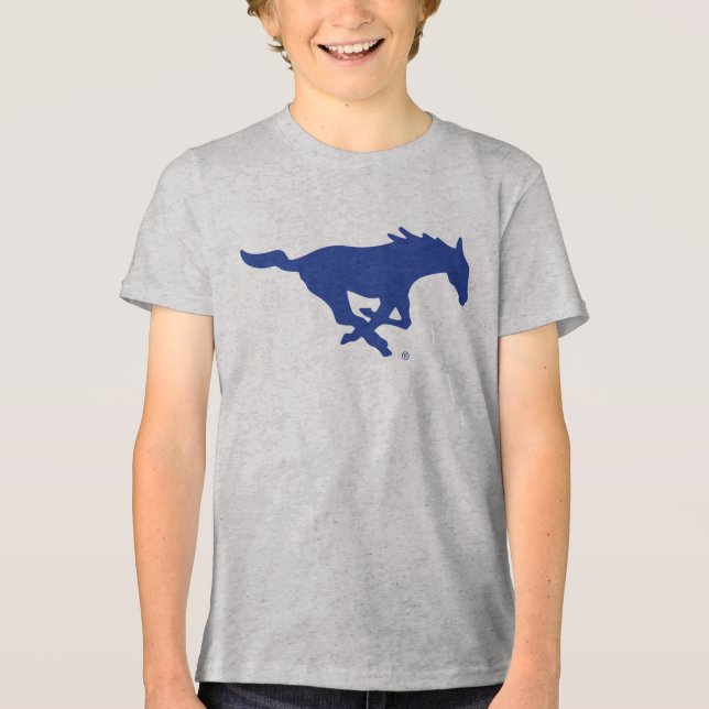 SMU Mustangs Tri-Blend Shirt (Front)