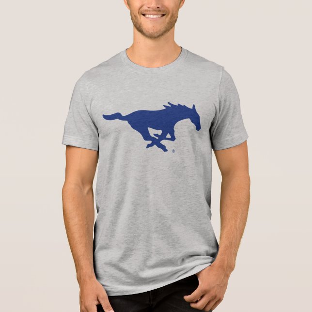 SMU Mustangs Tri-Blend Shirt (Front)