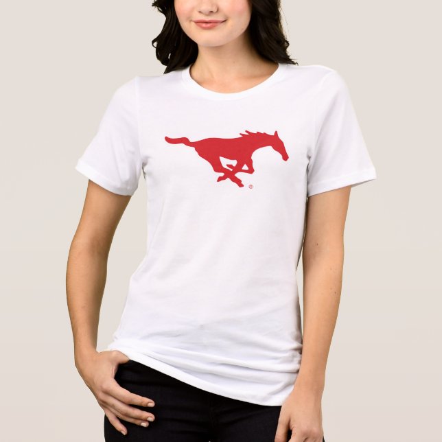 SMU Mustangs Tri-Blend Shirt (Front)