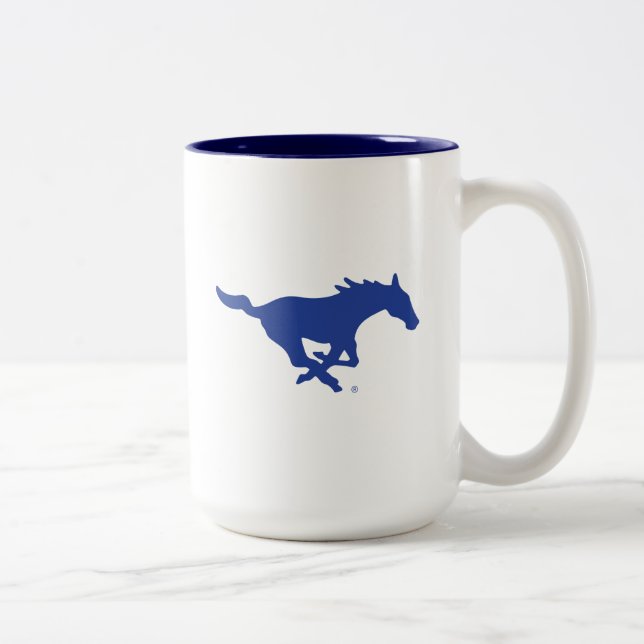 SMU Mustangs Two-Tone Coffee Mug (Right)