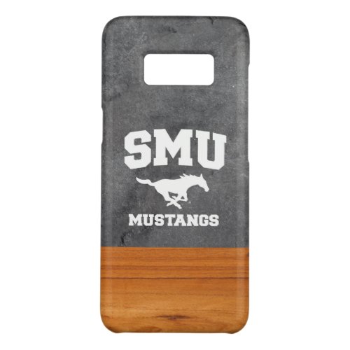 SMU Mustangs Wood Cement Half White Case_Mate Samsung Galaxy S8 Case
