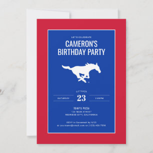 SMU Southern Methodist University Birthday Invitation