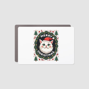Smudge Cat Ugly Christmas Sweater (1) Car Magnet