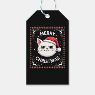 Smudge Cat Ugly Christmas Sweater (1) Gift Tags