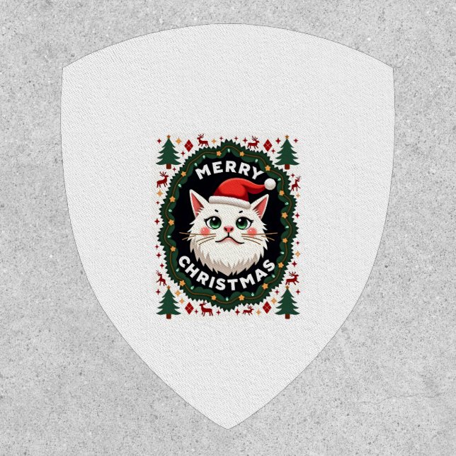 Smudge Cat Ugly Christmas Sweater  (1) Patch (Front)