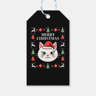 Smudge Cat Ugly Christmas Sweater (2) Gift Tags