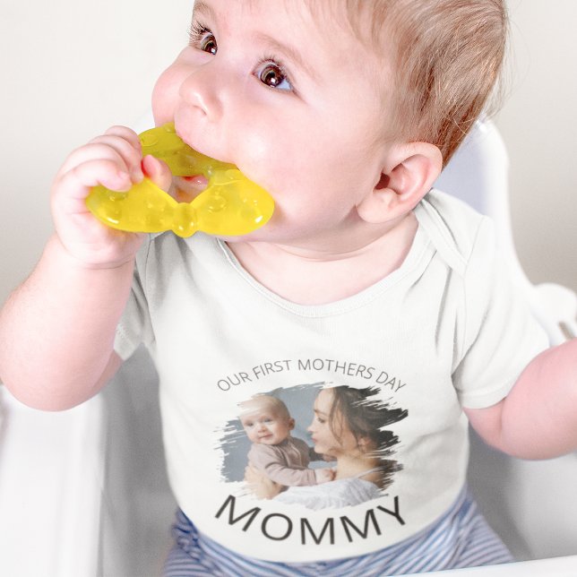 Smudge Photo First Mothers Day Baby Bodysuit (Creator Uploaded)