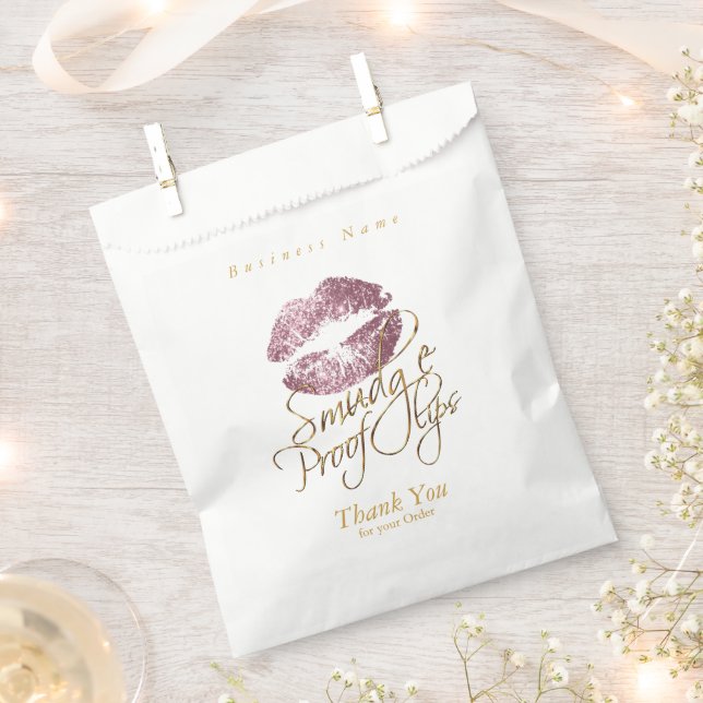 Smudge Proof Lips - Pink Rose Favor Bag (Clipped)