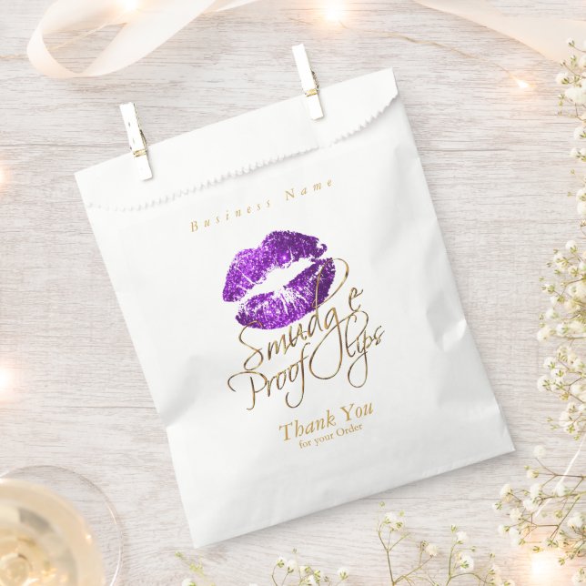 Smudge Proof Lips - Purple Favor Bag (Clipped)