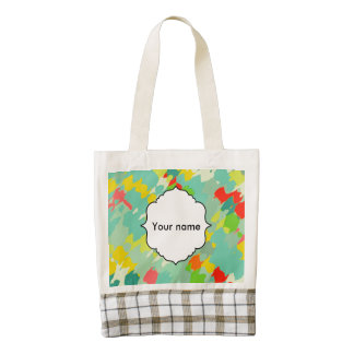 Smudged shapes abstract design zazzle HEART tote bag