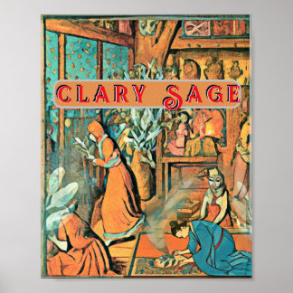 Smudging with Clary Sage Poster