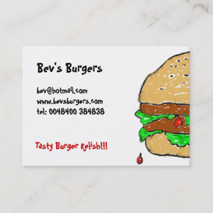 Smudgy Burger Business Cards