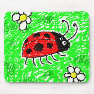 Smudgy Ladybug Mouse Pad