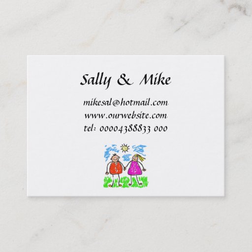 Customizable Smudgy Parents Business Cards