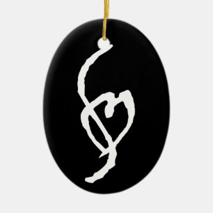Smuffin Love Black Ceramic Ornament