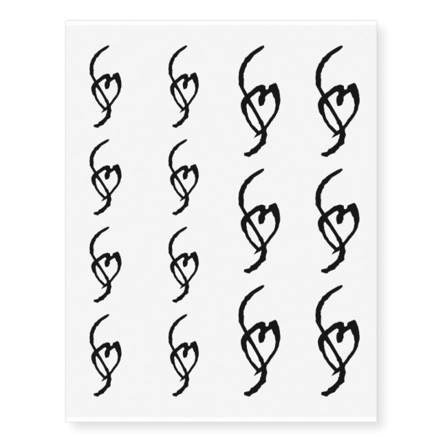 Smuffin Smut Mark Black Temporary Tattoos (Front)