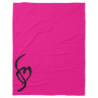 Smuffin Smut Mark Fleece Blanket Hot HOT Pink