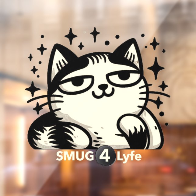 SMUG 4 Lyfe Cat 12 x 12 Window Cling (Sheet 2)