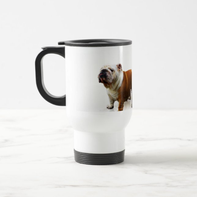 Smug Bulldog Travel Mug (Left)
