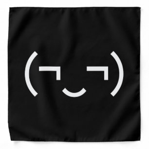 Smug Emoticon (¬‿¬) Japanese Kaomoji Bandana