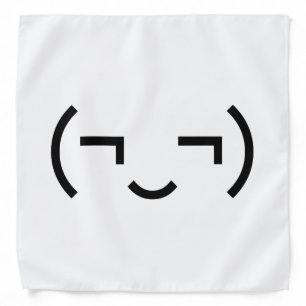 Smug Emoticon (¬‿¬) Japanese Kaomoji Bandana