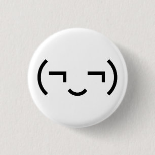 Smug Emoticon (¬‿¬) Japanese Kaomoji Button