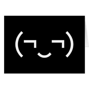 Smug Emoticon (¬‿¬) Japanese Kaomoji Cards