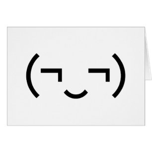 Smug Emoticon (¬‿¬) Japanese Kaomoji Cards