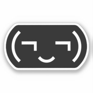 Smug Emoticon (¬‿¬) Japanese Kaomoji Sticker