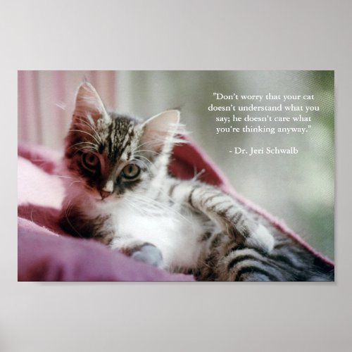 Smug Kitten Poster
