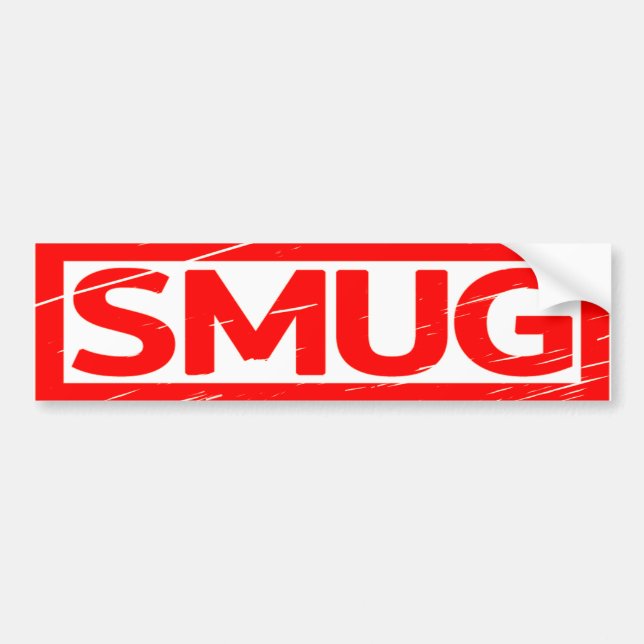 Smug Stamp Bumper Sticker (Front)