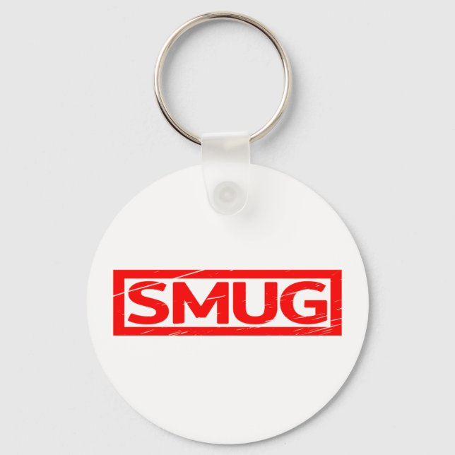 Smug Stamp Keychain (Front)