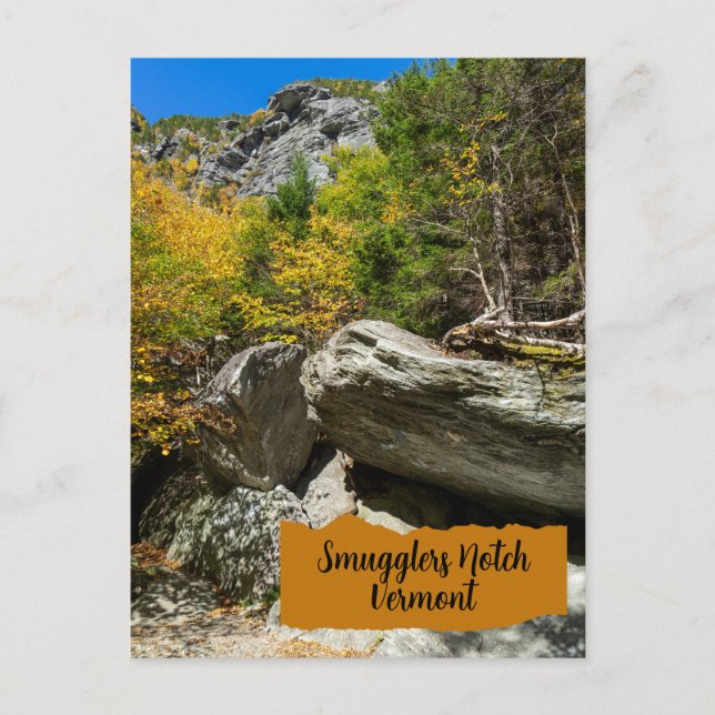 Smugglers Notch in Vermont Holiday Postcard (Front)