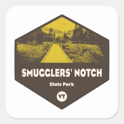 Smugglers Notch State Park Vermont Square Sticker