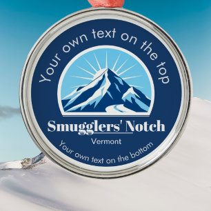 Smugglers' Notch Vermont ski resort medal  Metal Ornament