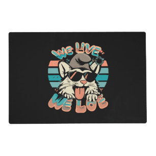Smurf Cat - We Live We Love  Placemat