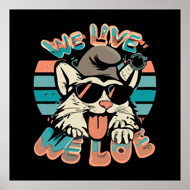 Smurf Cat - We Live We Love  Poster (Front)