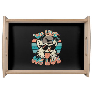 Smurf Cat - We Live We Love Serving Tray