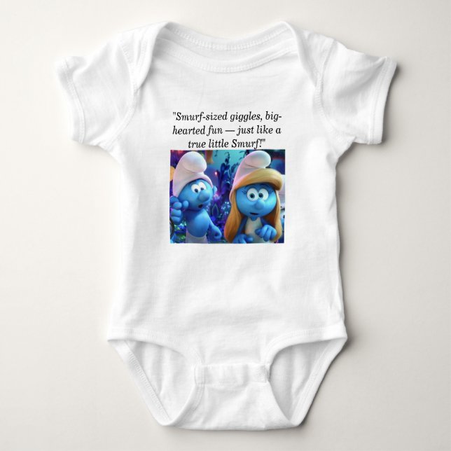 Smurfs baby  baby bodysuit (Front)