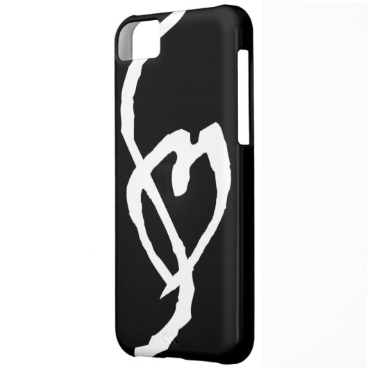 Smut Mark White on Black iPhone 5c Case (Back Left)