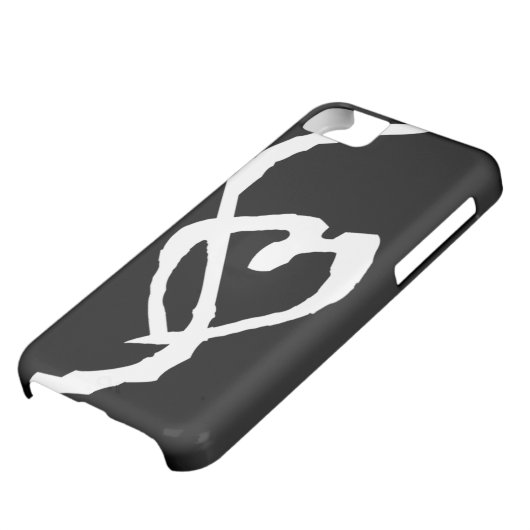 Smut Mark White on Black iPhone 5c Case (Bottom)