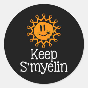 S'myelin Multiple Sclerosis Awareness Ms Classic Round Sticker
