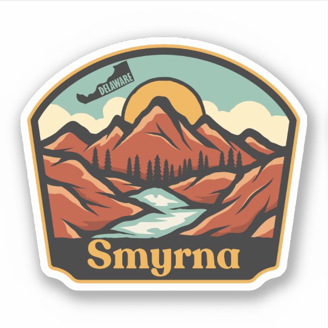 Smyrna, Delaware  Sticker (Front)