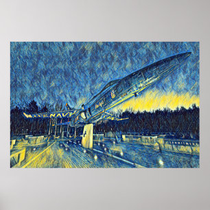 Smyrna, TN U.S. Navy Blue Angels Memorial Painting Poster