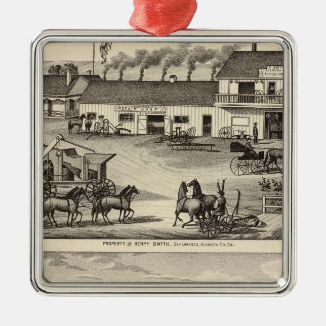 Smyth, Adams properties Metal Ornament (Front)