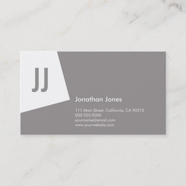 SN Corporate No1 Platinum Gray Business Card (Front)